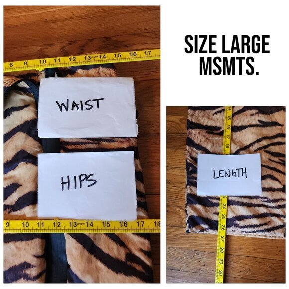 H&M Innovation Co-Exist Story Padded Recycled Nylon Tiger Stripe Skirt - Picture 10 of 10